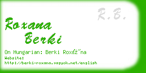 roxana berki business card